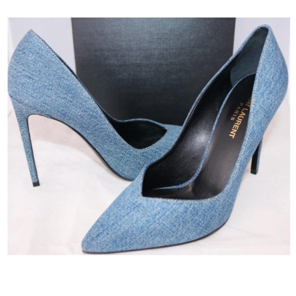 YSL Denim Heel  New With Box